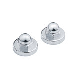 Classic Floor Bolts Pair in Polished Chrome