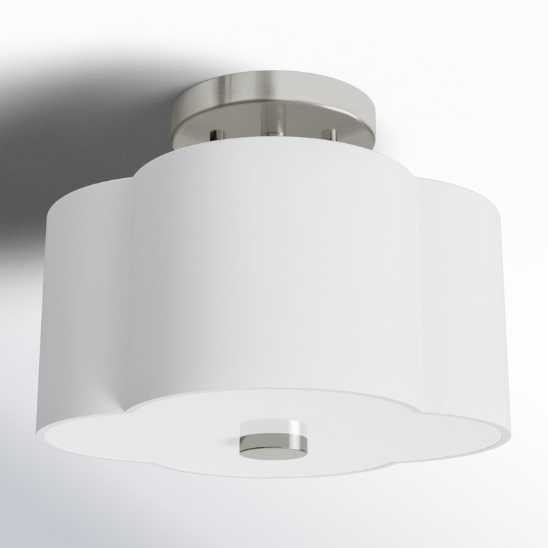 Plafonnier semi-encastré 2 lumières Vino, H 8,5 po x l 11 po x P 11 po
