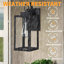 Matte Black 32.9cm H Outdoor Wall Lantern with Dusk to Dawn-1711780276