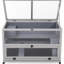 Cage à hamster en gris, plateau en bois avec plateau amovible, roulettes, plateau et façade ouverts, tunnel d'escalade équipé pour les tunnels gris d'activité et à l'avant - Rats de souris pour petits animaux idéaux, niveaux multiples