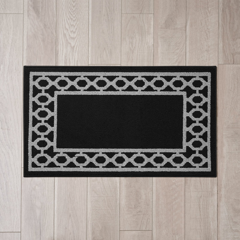 Jean Pierre New York Christine Border Machine Washable All Loop Tufted Rugs 1-Piece, Rectangle 2'2" x 3'9"