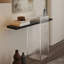 Console moderne en bois massif noir-519605968