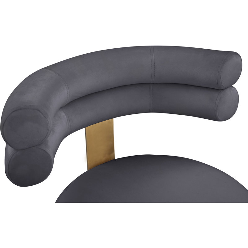 Reimers 18.5'' H Tufted Velvet Upholstered Side Chair, Grey Velvet