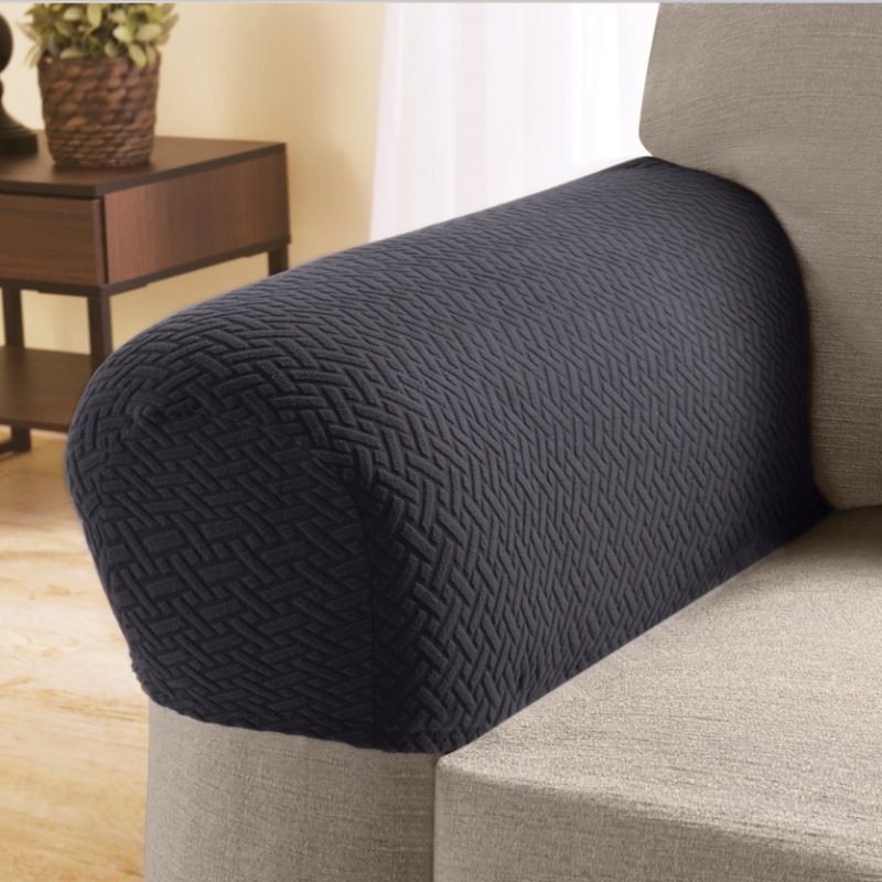 Housse pour coussin en T avec accoudoirs, Polyester gris anthracite