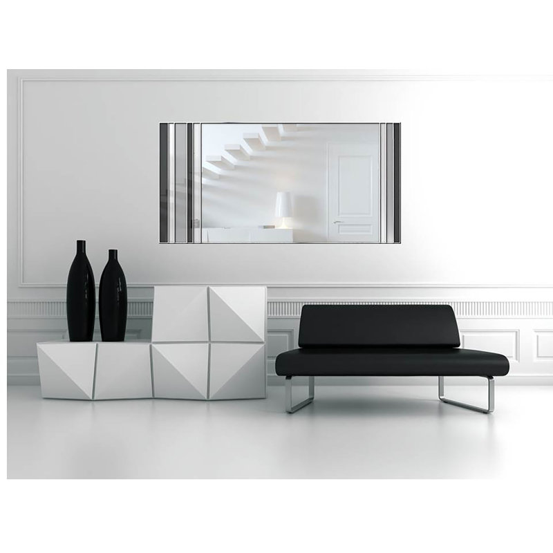 Haileyville Flat Wall Mirror, Stone
