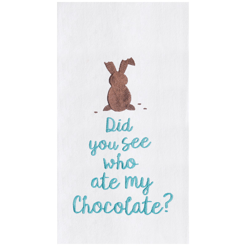 Ate My Chocolate Towel, Brown/White/Blue Ate My Chocolate