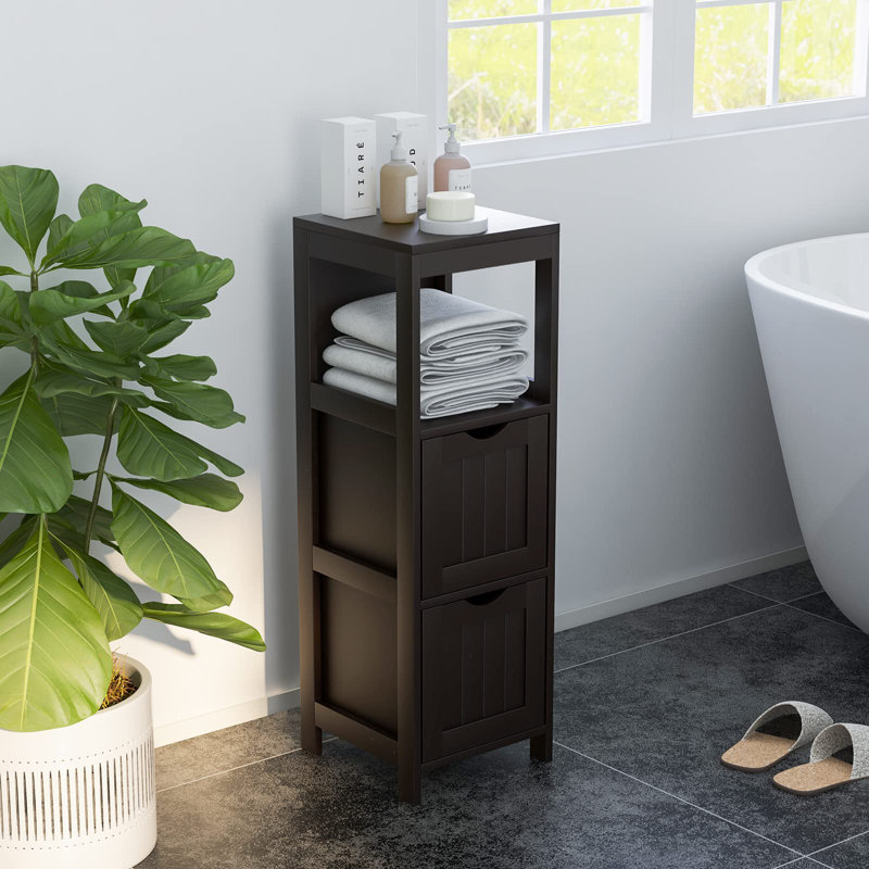 Aphan Freestanding Bathroom Cabinet, Espresso