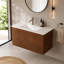 Meuble-lavabo suspendu Etna 36 po, armoire en noyer rayé avec lavabo intégré en surface solide blanche, préassemblé pour salles de bains modernes-324487672-324487676
