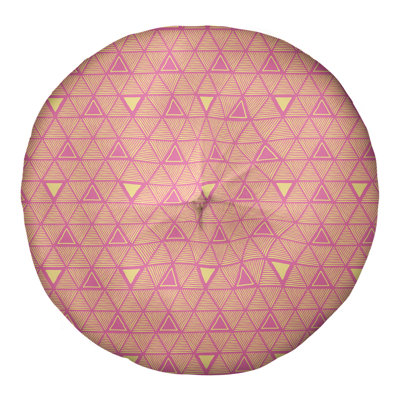 Coussin de sol classique à motif de triangles dessinés à la main