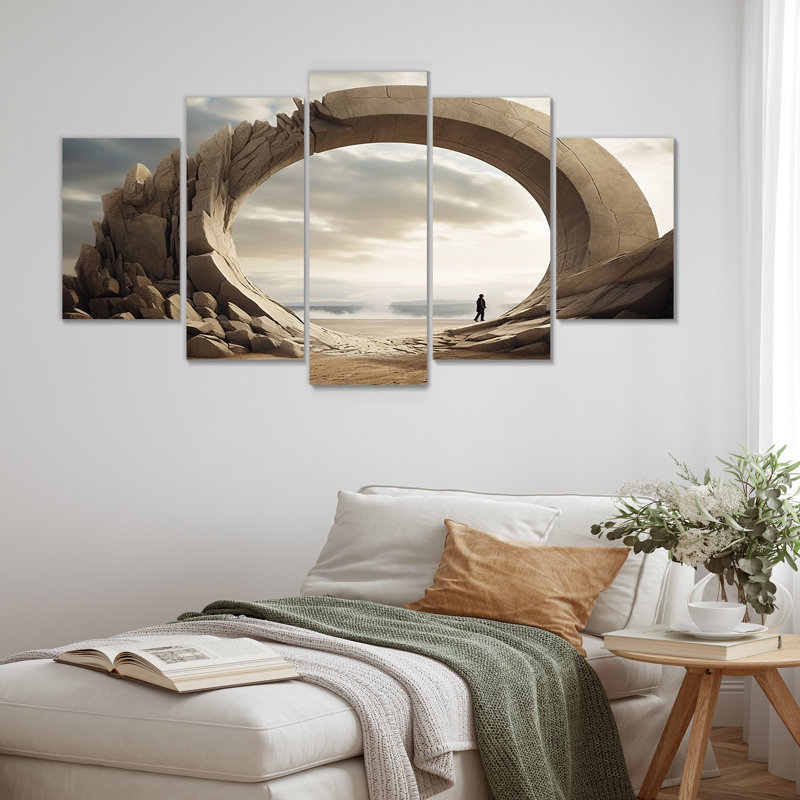 «Gray surréalisme Space Canyon - Paysage surréalisme, art mural