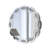 Silver Crush Diamond Round Wall Mirror