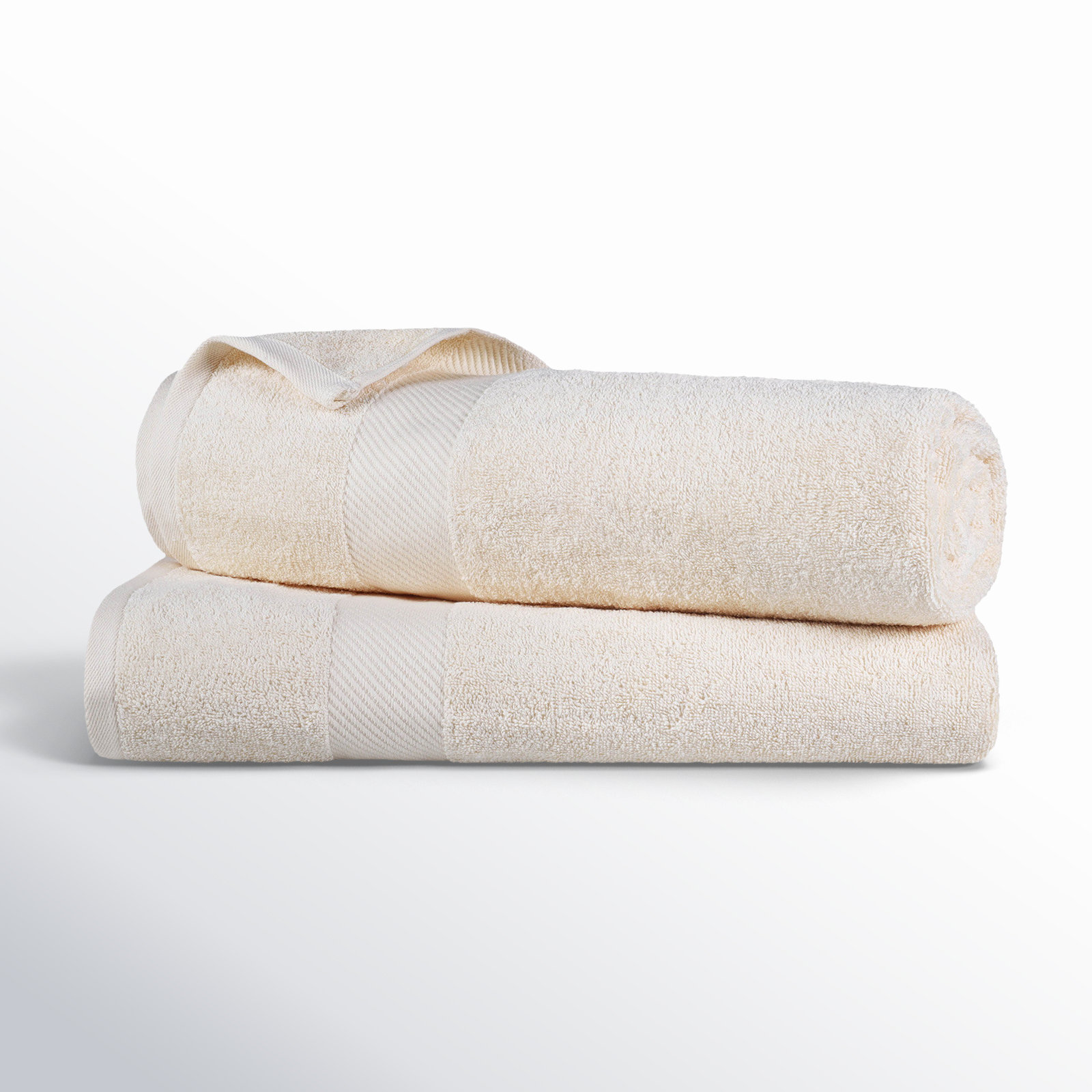 2-Piece Egyptian Cotton Bath Sheet Set, Ivory