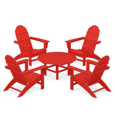 Ensemble de conversation de chaise Adirondack 5 pièces POLYWOOD Vineyard