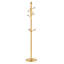 Cintre principal en acier inoxydable peint par pulvérisation, portemanteau moderne avec renfort en bois massif et conception en relief de 72 pouces-700234772