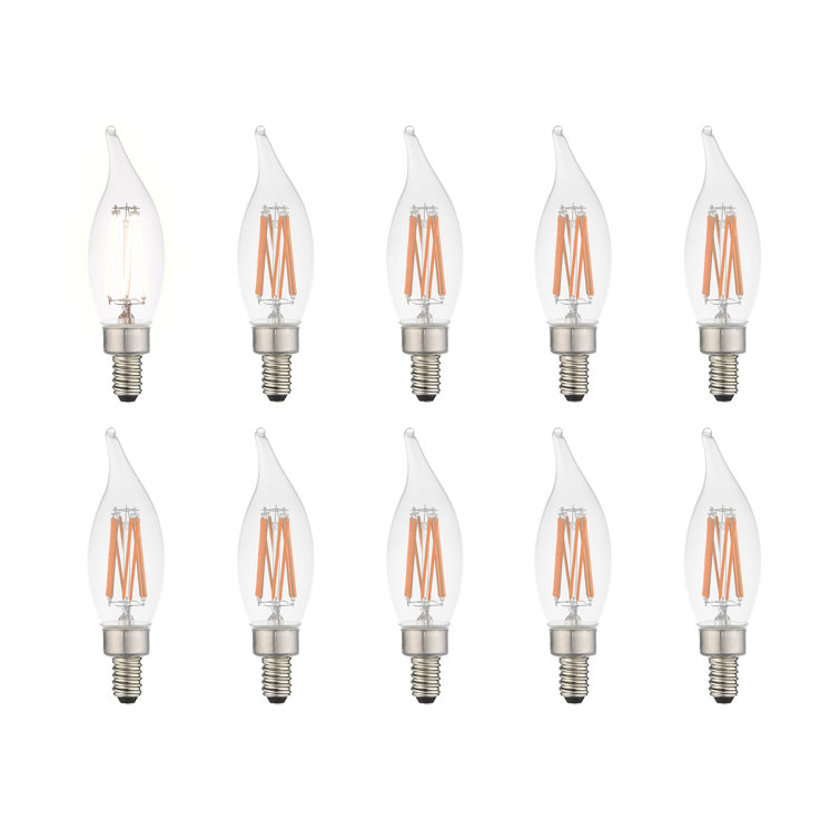 Mclellan 60 Watt Equivalent CA10 E12/Candelabra Dimmable 3000K LED Bulb