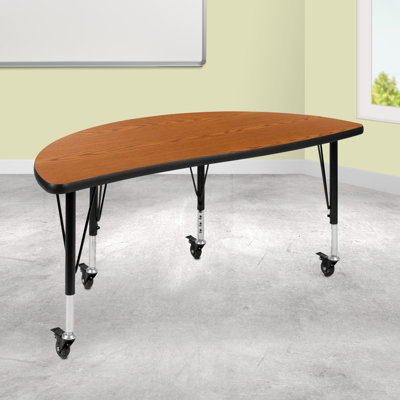 Goddard Half Circle Wave Collaborative Adjustable Height Activity Table
