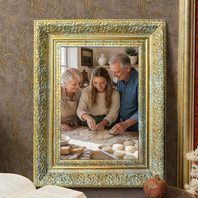 Cadre photo mural doré antique 1PC pour photos et tablettes 11 "x 14", Antique Gold, 1, 11" W x 14" H