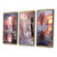 «White Fushia Winter Twilight», 3 pièces sur toile-1785995061-1785995062