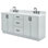 ARIEL Kelly 73 Double Sink Bathroom Vanity with Italian Carrara Marble Top