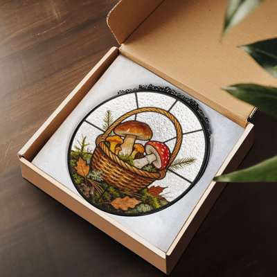 Vitrail champignon vitrail circulaire pour vitrail