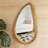 Modern Irregular Teardrop Wooden Wall Mirror