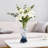 8" Hand Blown Blue Glass Vase