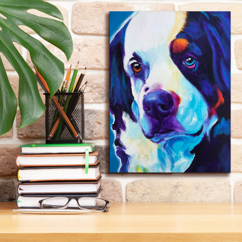 «Bernese Mountain Dog - Zeke» par Dawg Painter, H 16 po x l 12 po x P 0,75 po