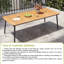 Ensemble repas pour 8 personnes rectangulaire avec cadre en aluminium et trou pour parasol-304231641