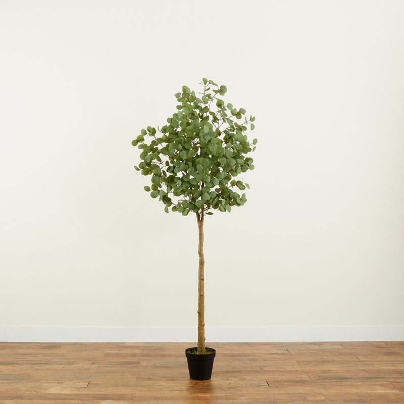 Faux eucalyptus 84 po en pot