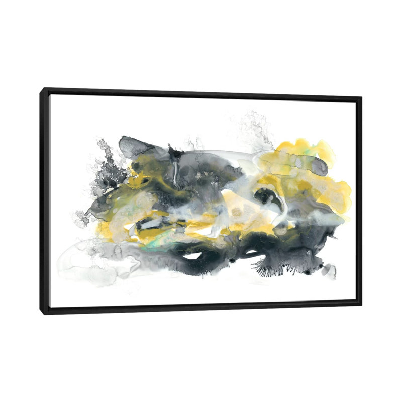 « lunaire voile ii », reproduction sur toile, H 18 po x l 26 po x p 1,5 po, Toile avec cadre noir, Pas de tapis