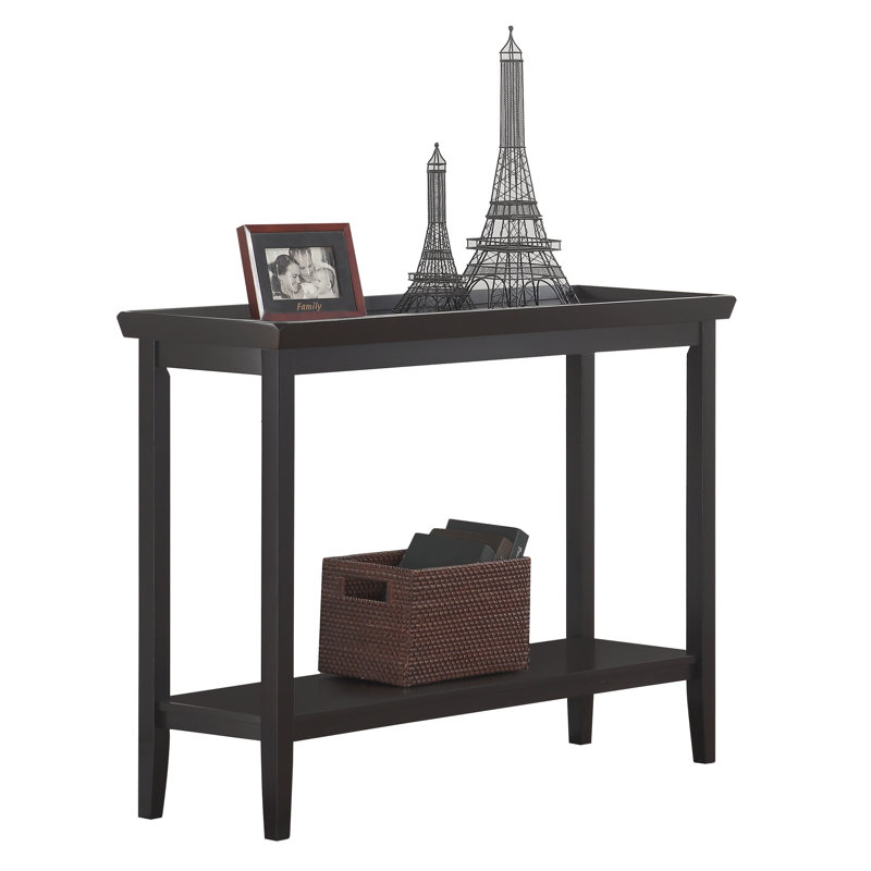 Gwen 48" Console Table with Shelf, Black