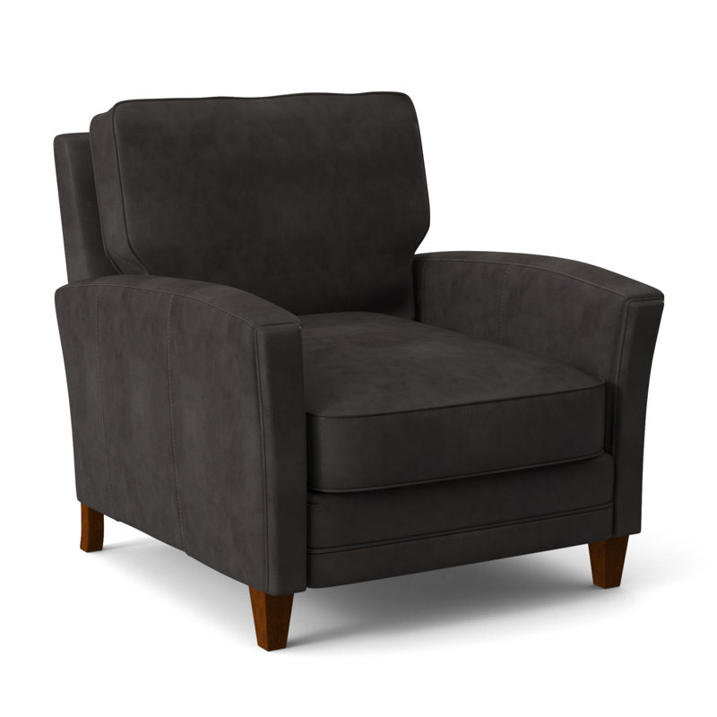 Zion Armchair, New Classiques, Aline Light Gray Stonewash Genuine Leather