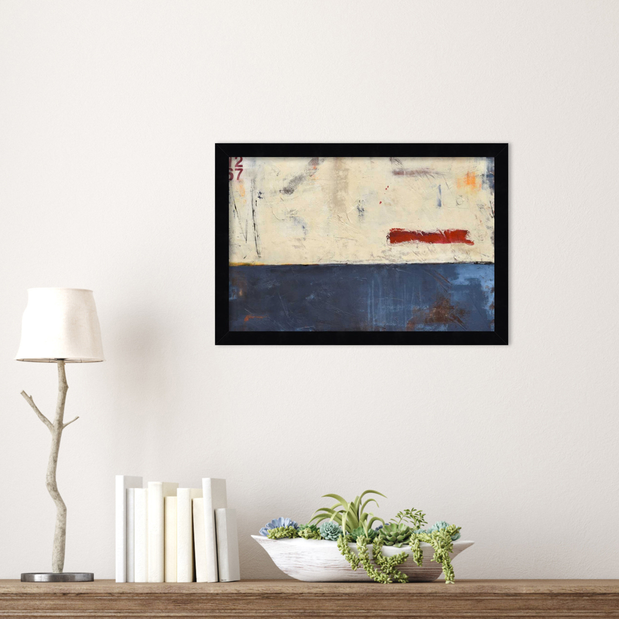 Label 1267 by Mauro Wood Framed Wall Art Print, 12" H x 17" W, Black