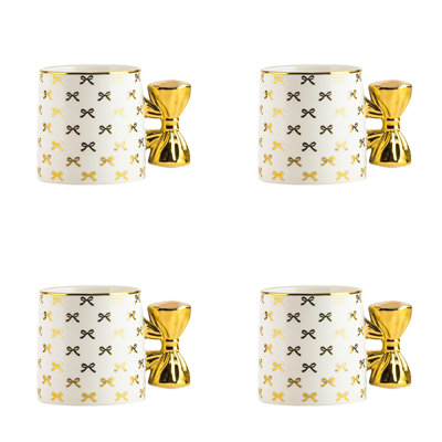 10 Strawberry Street Gold Bow Mug