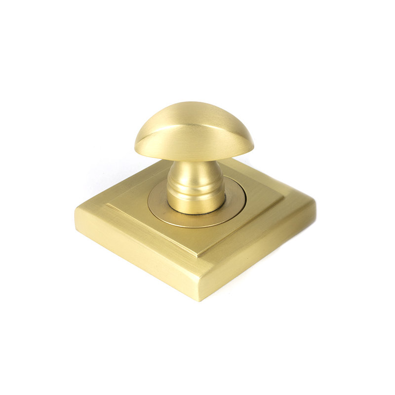Concealed Satin Brass Round (Square) Thumbturn