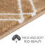 Tapis d'escalier beige antidérapant