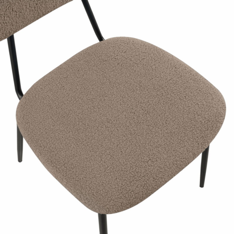 Chaise de salle à manger rembourrée Otelia, Brun, Ensemble 4 pièces