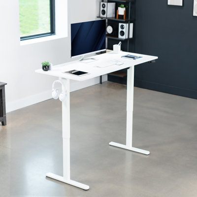Bureau assis-debout électrique 55 po x 24 po VIVO, poste de travail à hauteur réglable (série E155TB)