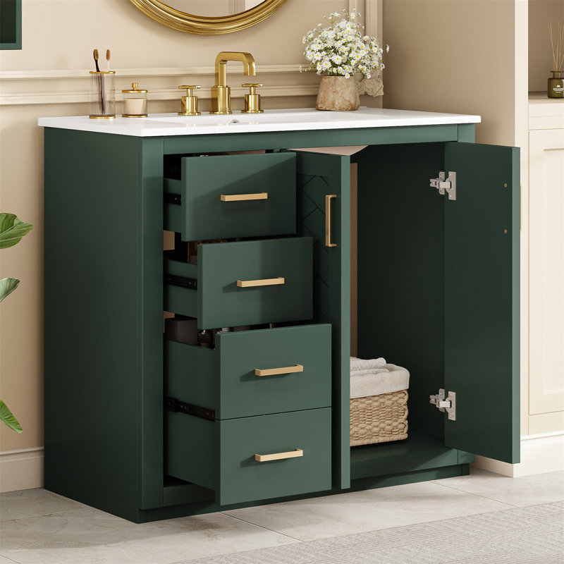 Meuble-lavabo 36 po avec lavabo en céramique