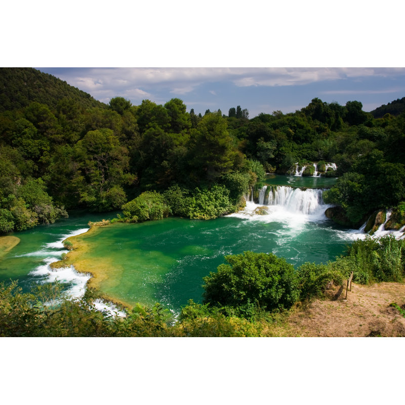 Waterfall In The Park - Wrapped Canvas Print, 30cm H x 46cm W x 3.8cm D