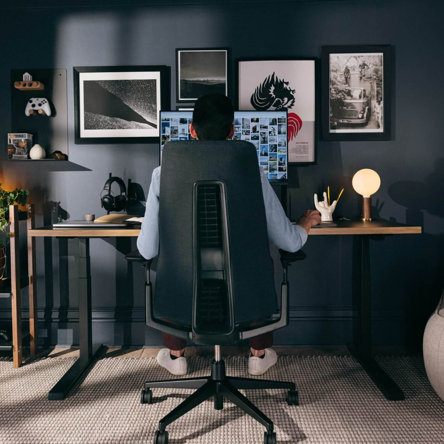 Fern Office Chair with Lumbar Support, Yes, Charcoal Black