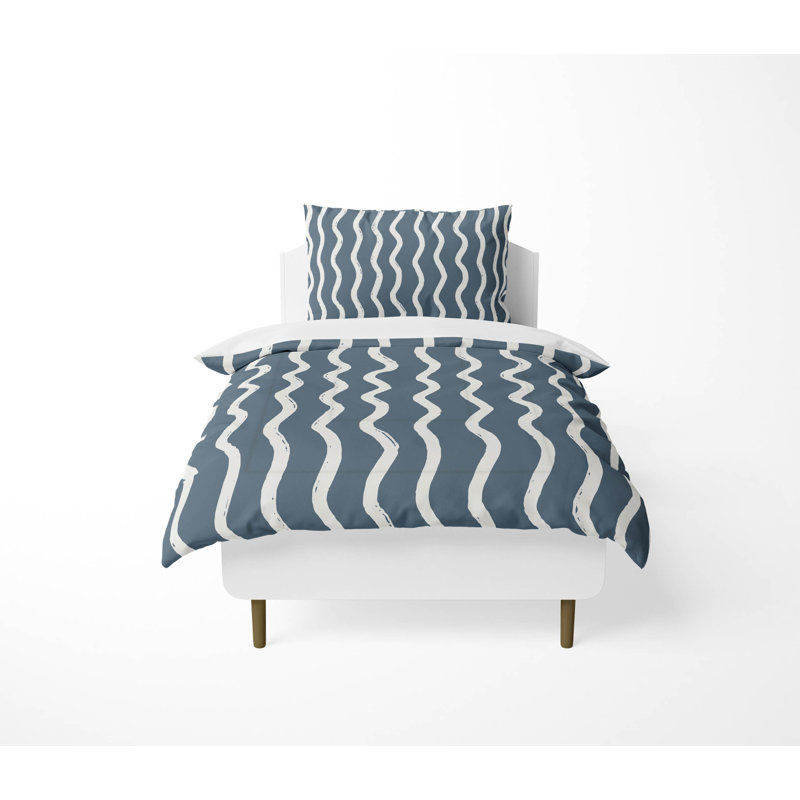 Wiggle Row Comforter Set, Blue