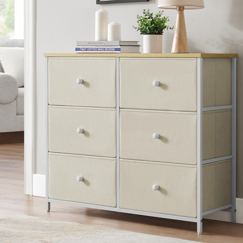 Odeza 80cm W 6 - Drawer Chest of Drawers, Cream White