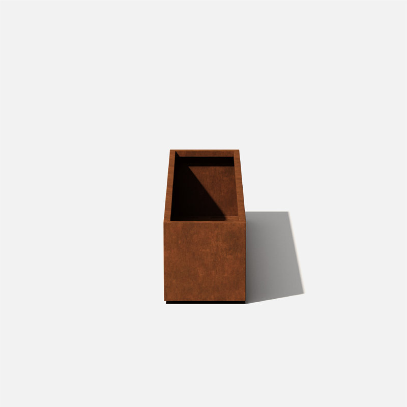 Rustic Corten Steel 36'' Rectangular Window Box Planter