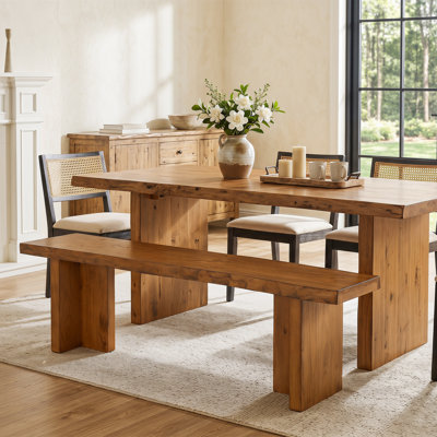 55 Inch Wood Dining Bench