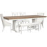 Table de salle à manger à tréteaux extensible Gelinas avec 2 chaises d'appoint et 2 tables d'appoint