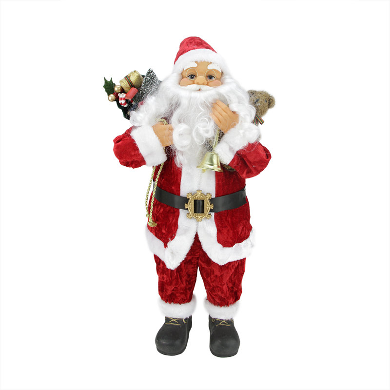 Figurine de père Noël 24 po avec sac cadeau 24 po