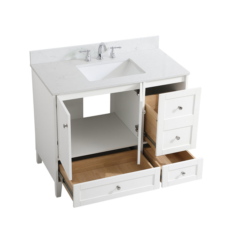 Ensemble de meuble-lavabo simple 42 po Selma, Blanc