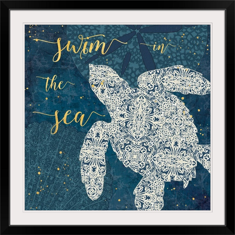 Mccammon «Coastal Lace VI» par Jess Aiken, impression, H 24 po x l 24 po x P 1 po, Cadre noir