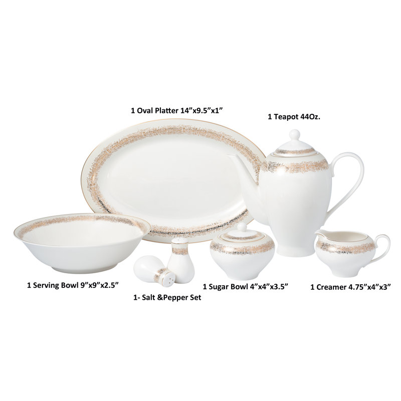 Service de table en porcelaine tendre Lorren Home Trends